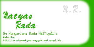 matyas rada business card